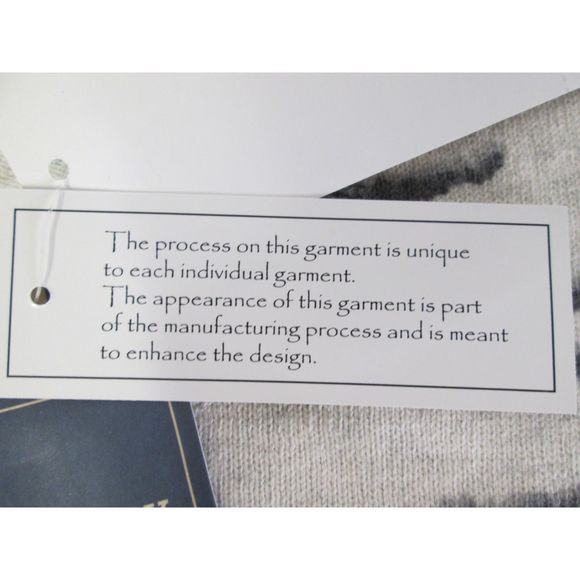 Democracy Jersey Knit Sweater Gray Tiger Tie Sides Pockets Cotton 2X (B9-129) - Picture 9 of 12